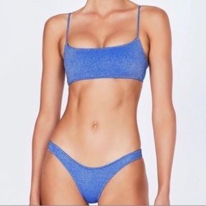 blue sparkle TRIANGL bikini